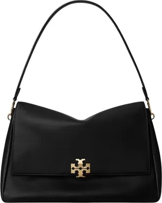Tory Burch Tassen, Dames, Zwart, ONE Size, Leer, Large Charlie Schoudertas