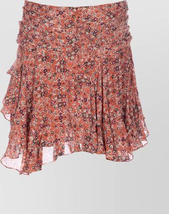 Isabel Marant layered ruffle mini skirt with asymmetric hem