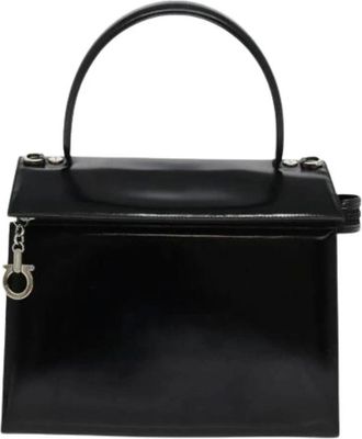 Ferragamo Pre-owned Handbags, female, Black, Size: ONE SIZE Pre-owned Leather Handbag