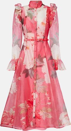 LEO LIN Katrina floral midi dress