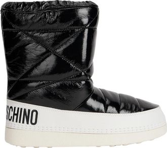 Love Moschino Ja 24142 Enkellaars - Dames - Snowboots - Zwart - 41 EU - Leer - Fitness