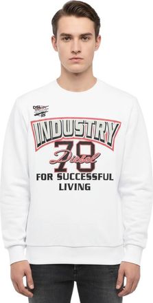 Diesel White Crew Neck Sweatshirt