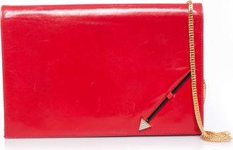 Valentino Valentino Vintage rode hoogglans leren schoudertas