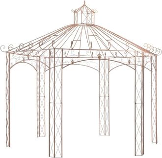 vidaXL P&eacute;rgola De Jard&iacute;n Marr&oacute;n Antiguo 4 M Hierro