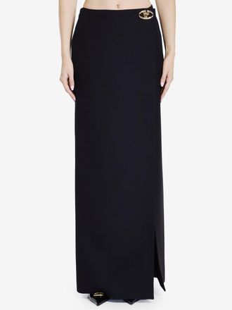 Valentino Garavani Womens Skirt In Crepe Couture - Black Wool - Size EU 36 (Womens)