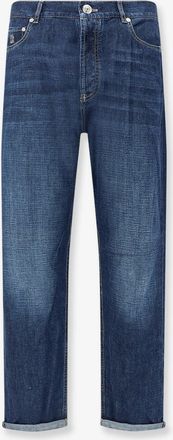 Brunello Cucinelli Jeans in blue denim - BRUNELLO CUCINELLI - gender_Man