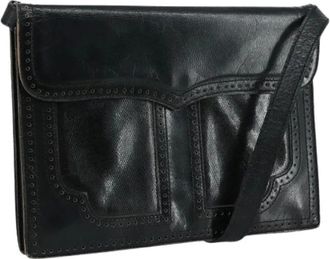 Saint Laurent Pre-owned Cross Body Bags, female, Black, Size: ONE SIZE Pre-owned Leather Shoulder Bag
