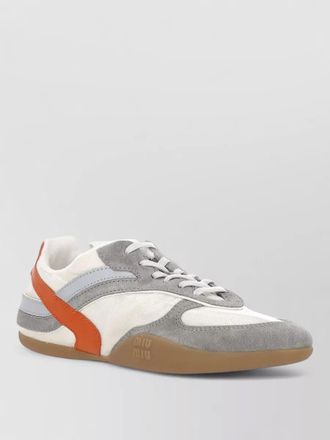 Miu Miu low top sneakers contrast panels rubber sole