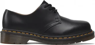 Dr. Martens Lace-Up Leather Shoes with Cushioned Sole and Signature Stitching