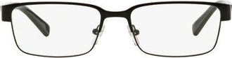 A|X Armani Exchange 54mm Rectangular Optical Glasses in Shiny Black at Nordstrom