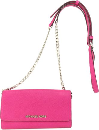 Michael Kors Pink Pvc Chain/Shoulder Wallet (Pre-Owned)