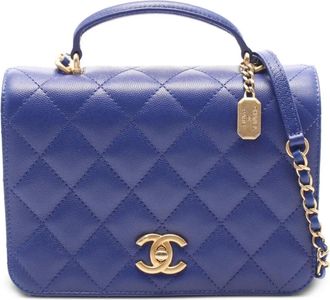 Chanel Borsa a spalla matelassé con catena anni 2021 - Blu