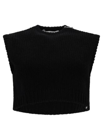 Max Mara Black Crew Neck Top