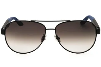Ferragamo SF275SN Aviator Metal Sunglasses - Black