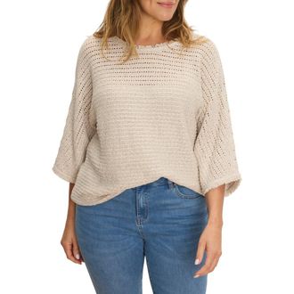 Nic+Zoe Tonal Texture Sweater in Neutral Mix at Nordstrom, Size 1 X