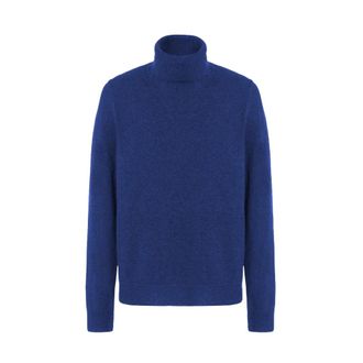 Malo Jersey de cuello alto de lana y cachemira - Knitwear - Hombre - Azul - XL