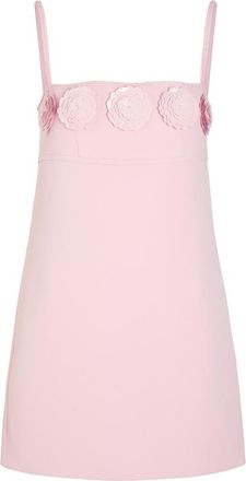 Self Portrait Floral-embellished Crepe Mini Dress - Pink - 10 (UK10 / S)