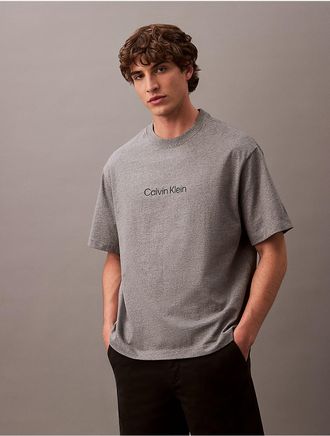 Calvin Klein Mens Standard Logo Relaxed Tee - Grey - 2XL