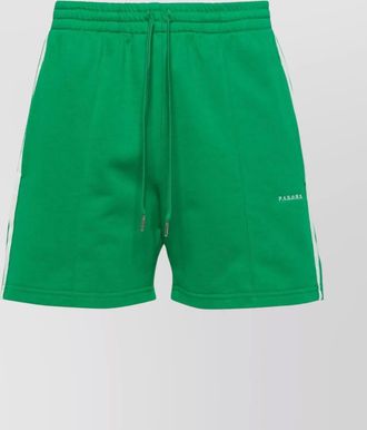 Parosh striped cotton blend jersey shorts