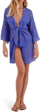 Vix Solid Perola Cover-Up Shirt in Blue at Nordstrom Rack, Size Large