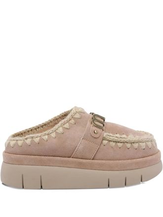 Mou Mules con applicazione - Toni neutri