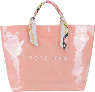 Generic PVC Tote Bag Shoulder Bag Top Handle Shopping Bag Hobo Bag for Women (Pink)