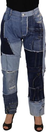 Dolce & Gabbana Patchwork Jeans Versleten Denim