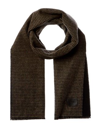 Vince Double Face Houndstooth Wool & Cashmere-Blend Scarf