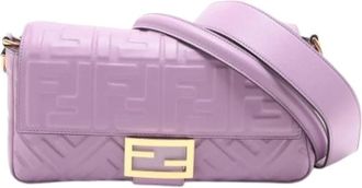 Fendi Pre-owned Vintage Schoudertas - Dames - Vintage Schoudertas - Paars - ONE Size - Leer - Vintage