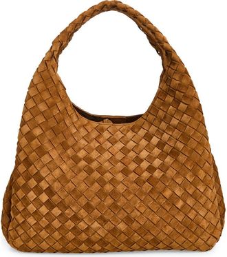 Bottega Veneta Large Campana Suede Shoulder Bag in 2599 Amber-M Brass at Nordstrom