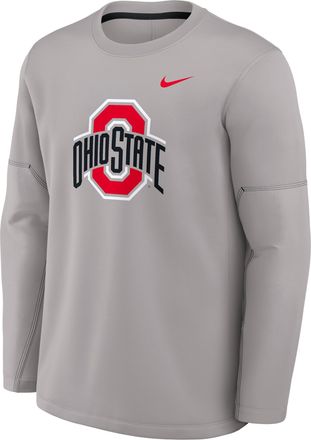 Nike Ohio State Sideline Coaches Nike Mens Therma-FIT College Long-Sleeve T-Shirt in Grey | 03BR195XOH-6P4
