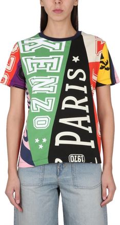 Kenzo Multicolor Graphic Crew Neck T-Shirt