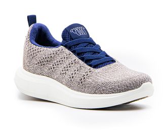 Woolloomooloo Womens Eden Sneaker In Natural Denim Merino Wool