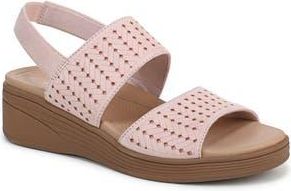 Life Stride Festive Slingback Platform Wedge Sandal - Wide Width Available in Pink at Nordstrom Rack, Size 8.5