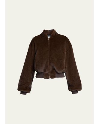 Stella McCartney Faux-Fur Bomber Jacket