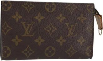 Louis Vuitton Pre-owned Clutches, female, Brown, Size: ONE SIZE Pre-owned Canvas Pouch