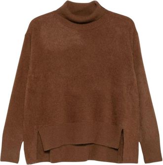 C.T. Plage Roll Neck Sweater - Dames - Coltruien - Bruin - S - Truien & Vesten
