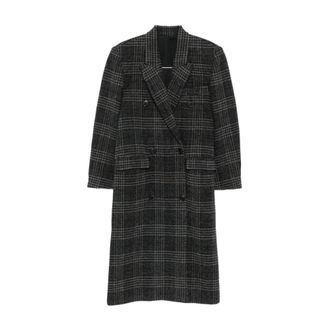 Isabel Marant Double-Breasted Coats, female, Gray, Size: 2XS Grey Coats for Women