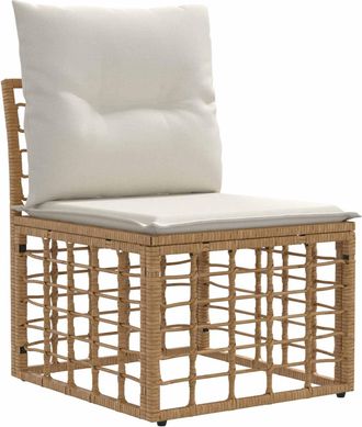 vidaXL Unidad De Sof&aacute; Modular Exterior Sin Brazo Natural Vidaxl