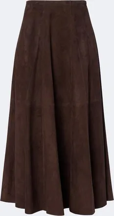 Arma Eleni suede midi skirt