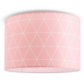 Paco Home L&aacute;mpara De Techo Pantalla Tela De Suspensi&oacute;n E27 Colgante Dormitorio Redonda Luz De Techo - Blanco, Dise&ntilde;o 11 (&oslash;45,5 Cm) - Paco Home