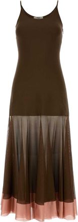 Fendi Chocolate Viscose Blend Dress