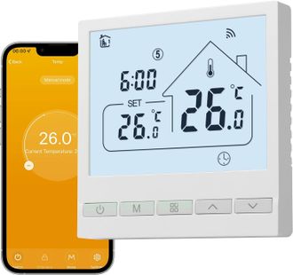 OEM Termostato Inteligente, Termostato De Calefacci&oacute;n, Termostato De Ambiente, Termostato Wifi Para Caldera De Gas Compatible Con Alexa Y Google Home 3a T