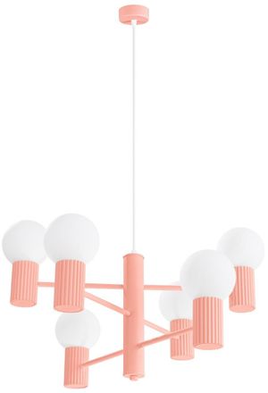 Sollux Lighting Design Pendellampe Halo 6-flammig, Apricot