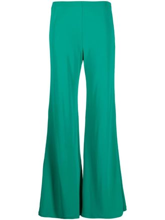 Alberta Ferretti Pantaloni svasati a vita alta - Verde