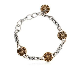 Versace Messing Medusa Hoofd Armband - unisex - Armbanden - Grijs - ONE Size - Accessoires