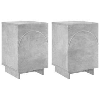 vidaXL Mesa De Noche 2 Pcs Gris Hormig&oacute;n 33,5 X 34,5 X 50 Cm Vidaxl