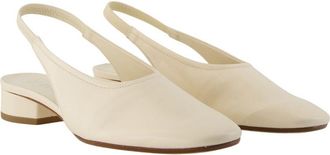 Aeyde Womens Dua Sling-Back Heel White Calfskin