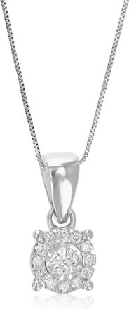 Vir Jewels 1/10 cttw Lab Grown Diamond Composite Pendant Necklace in Sterling Silver with Chain For Women