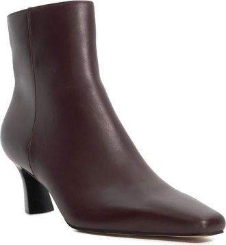 Dune London Womens Ladies Overly - Leather Block Heel Ankle Boots - Purple - Size UK 4